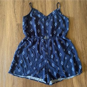 ‘C’ Pattern Blue Rompers